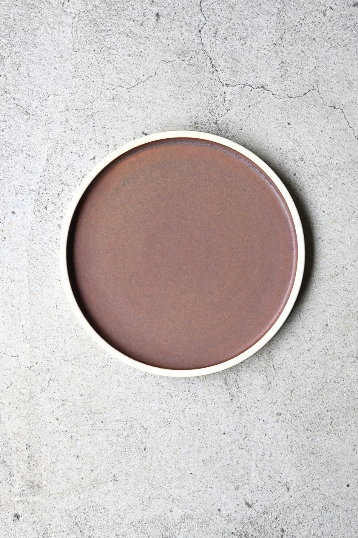 Flat plate / tarte size L / red brown