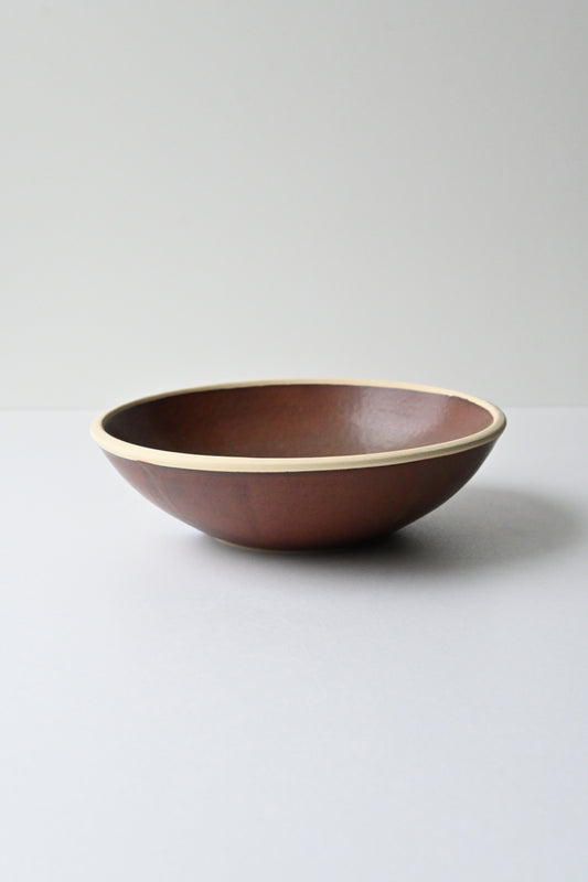 pasta bowl / red brown