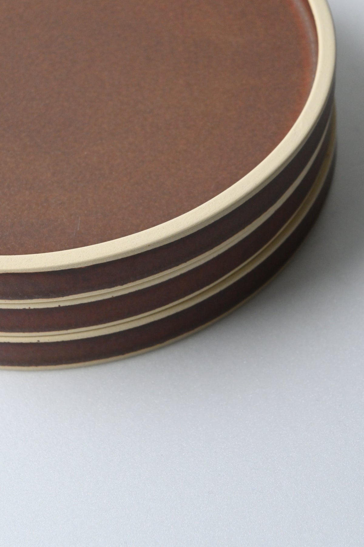 Flat plate / tarte size L / red brown