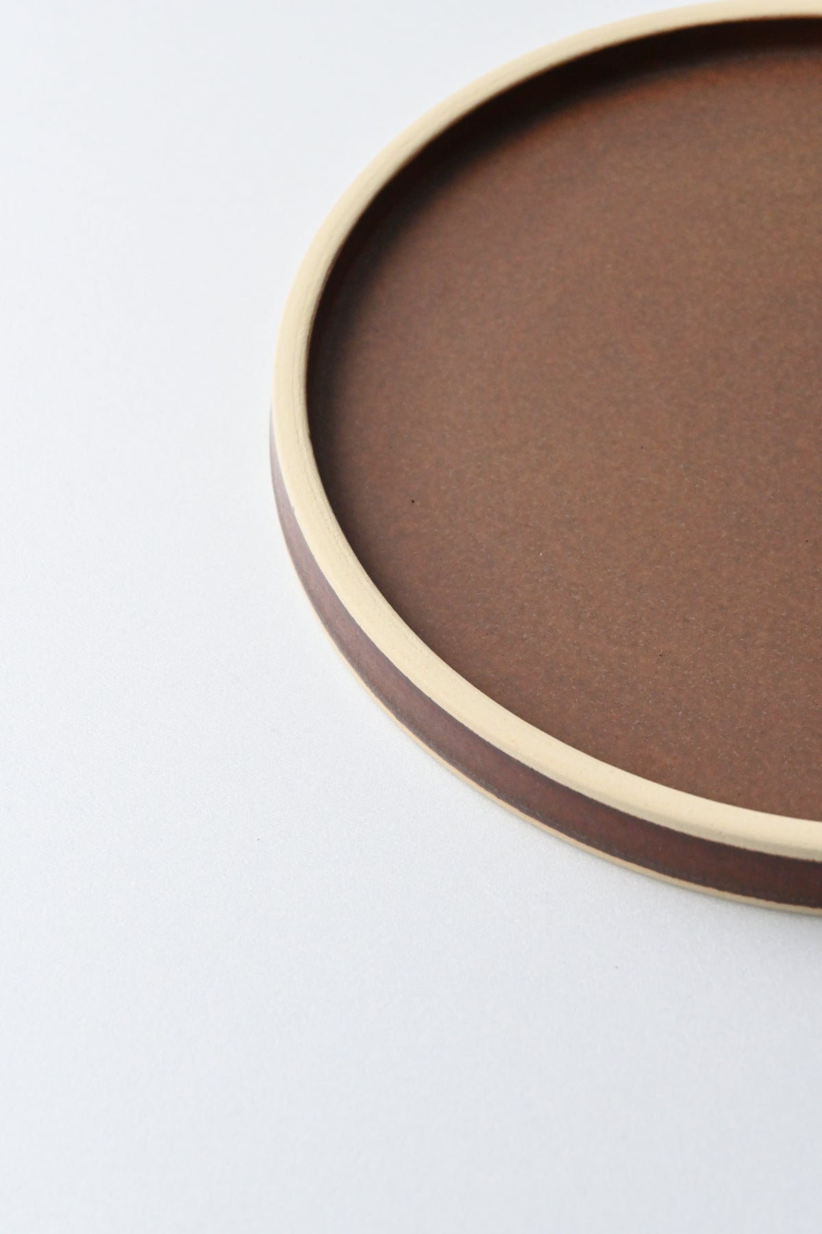 Flat plate / tarte size L / red brown