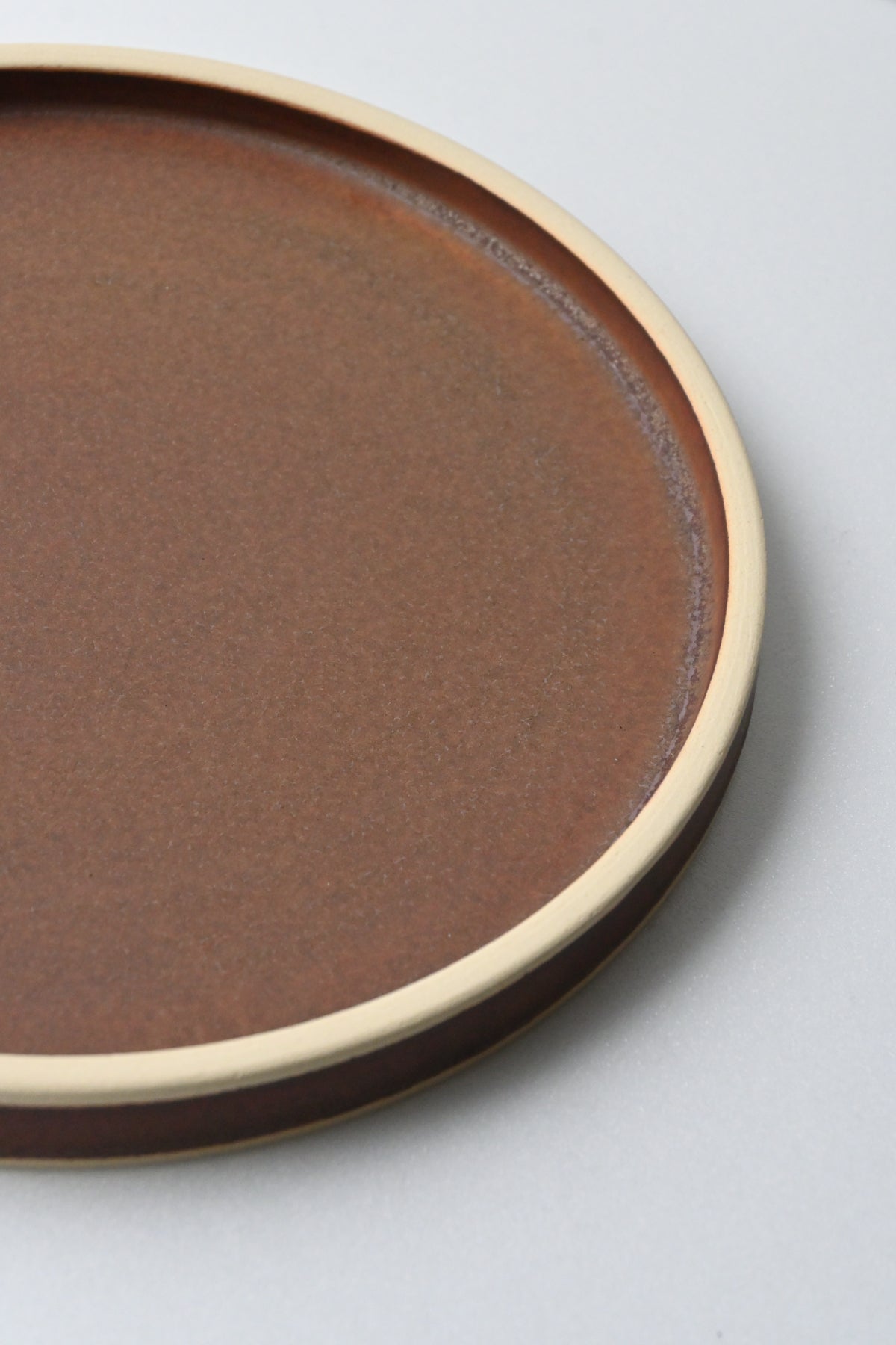 Flat plate / tarte size L / red brown