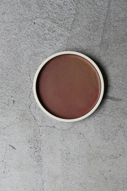 Flat plate / tarte size M / red brown