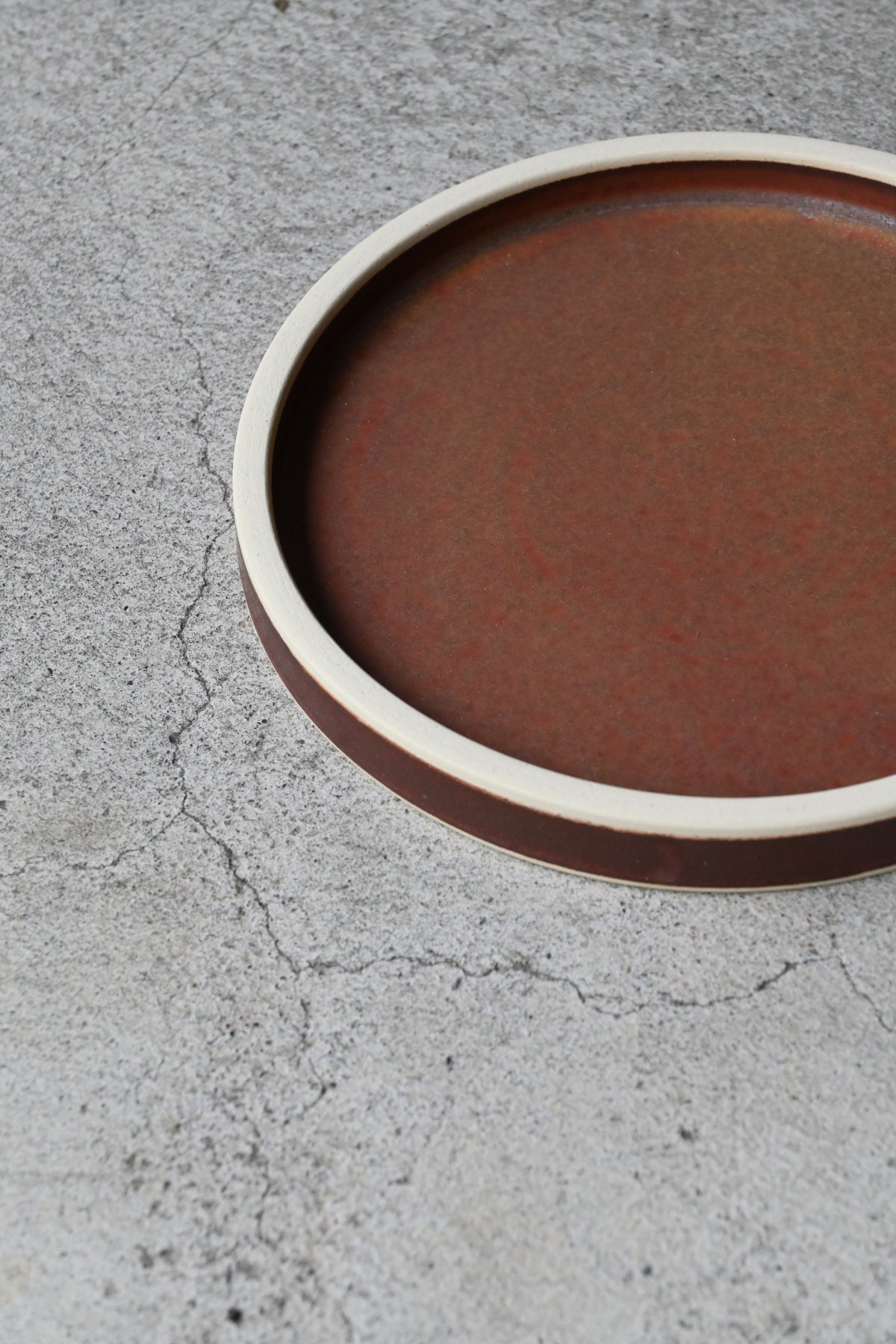 Flat plate / tarte size M / red brown