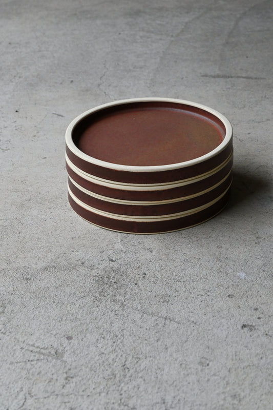 Flat plate / tarte size M / red brown