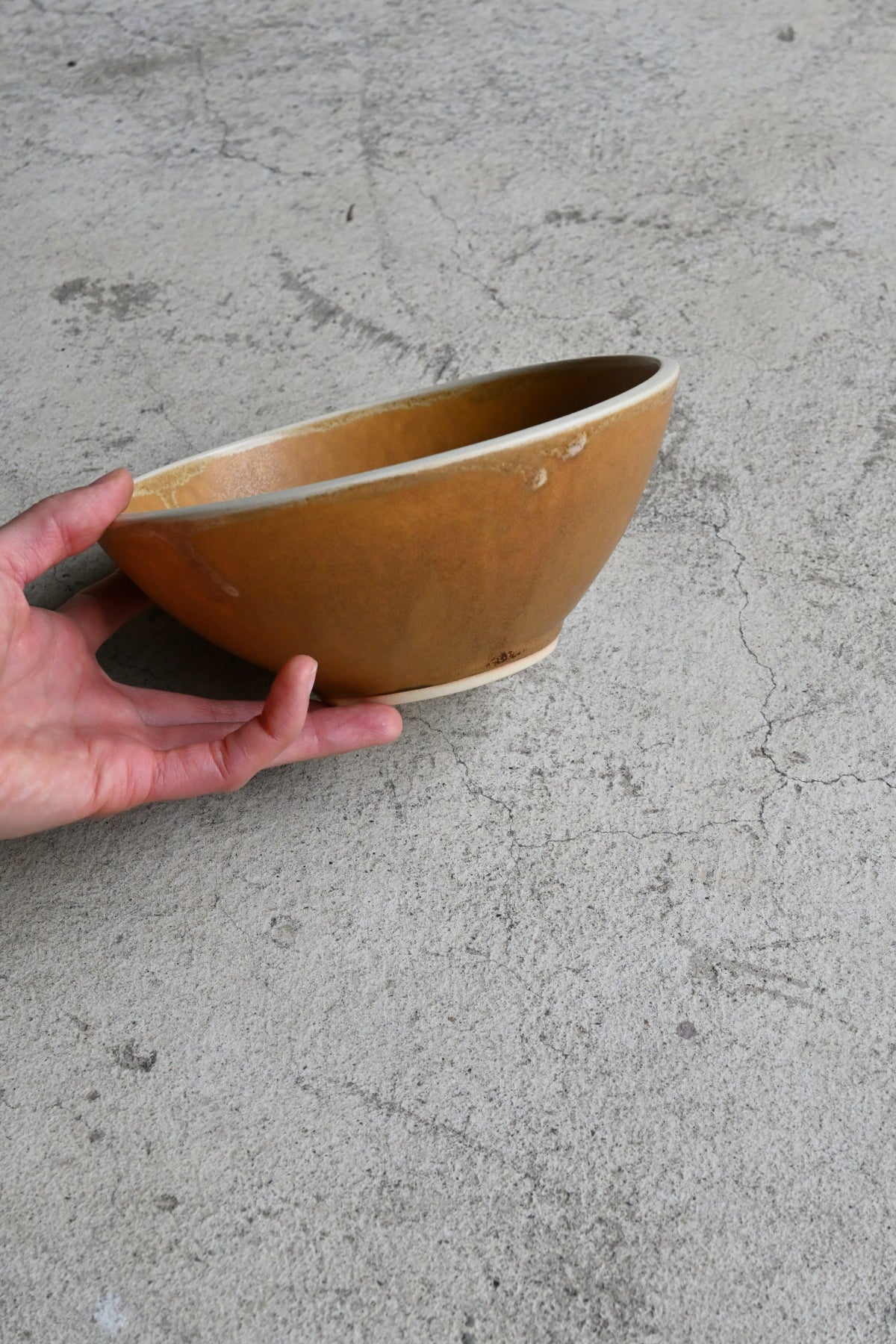 deep bowl/ yellow brown