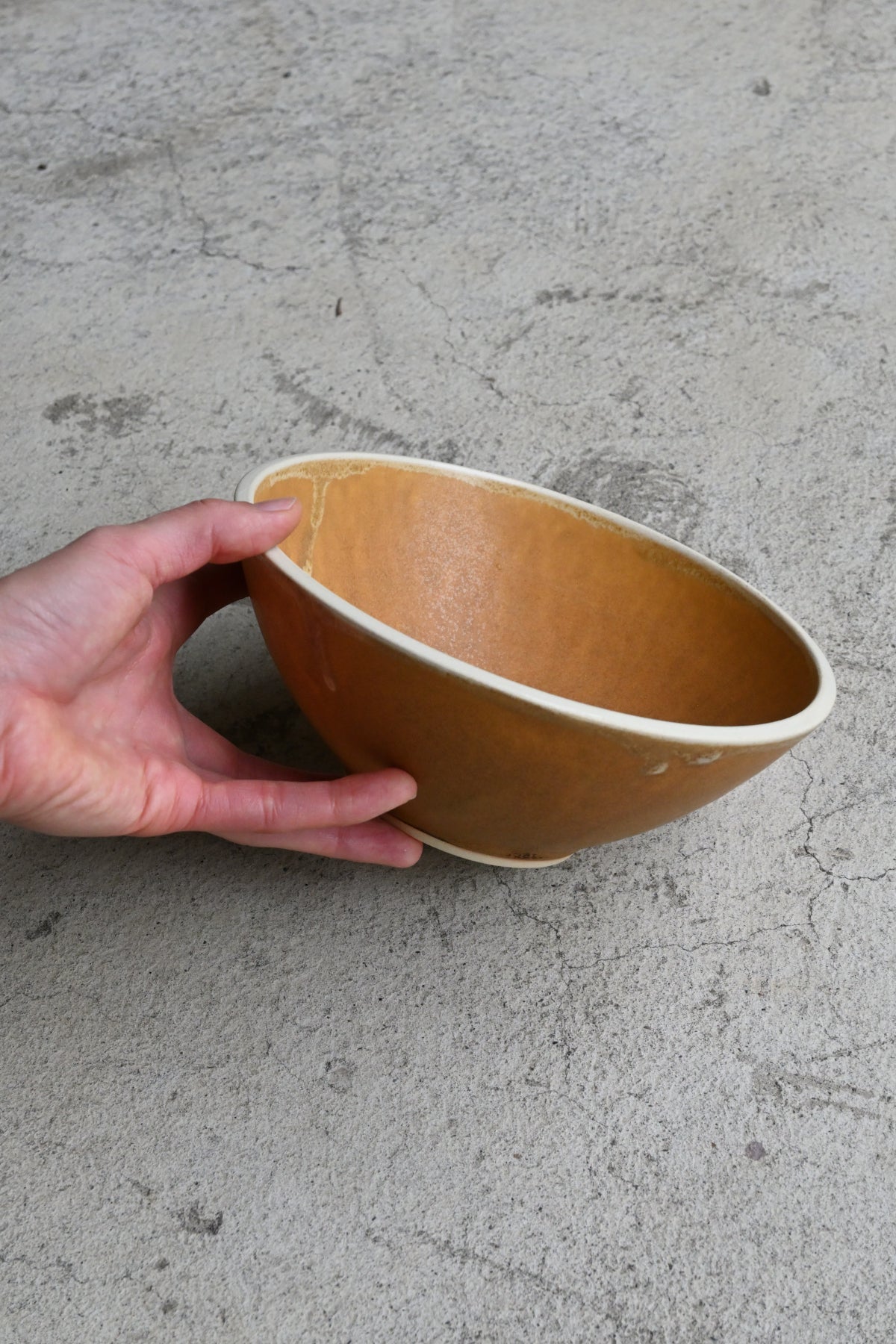 deep bowl/ yellow brown
